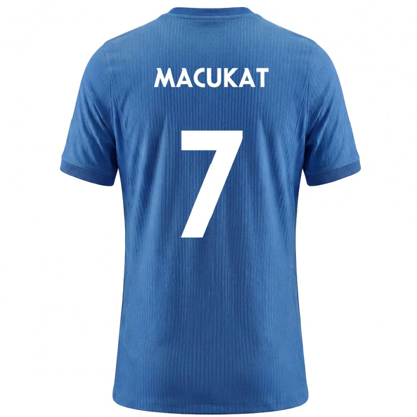 DanxenレディーススロベニアAnte Macukat#7青 白アウェイシャツ26-28ジャージーユニフォーム