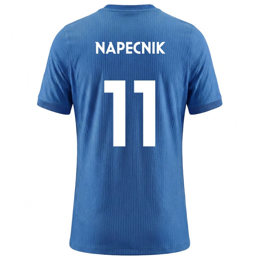 DanxenレディーススロベニアGal Napecnik#11青 白アウェイシャツ26-28ジャージーユニフォーム