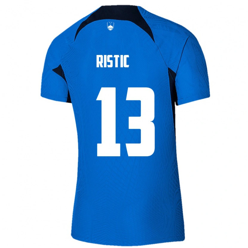 DanxenレディーススロベニアAleks Ristic#13青 白アウェイシャツ26-28ジャージーユニフォーム