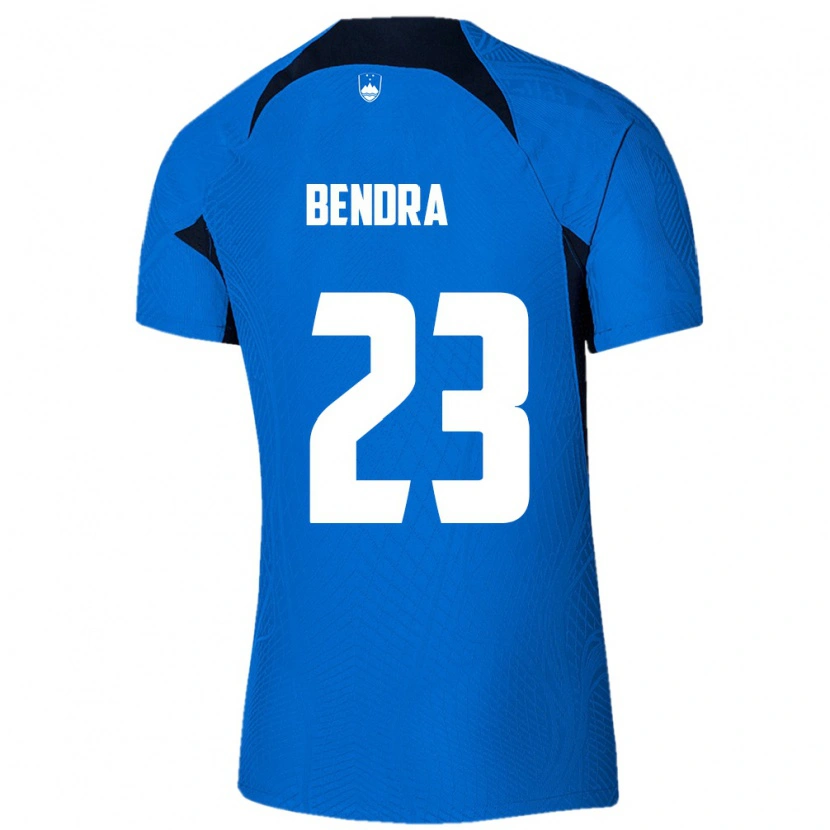 DanxenレディーススロベニアKristjan Bendra#23青 白アウェイシャツ26-28ジャージーユニフォーム