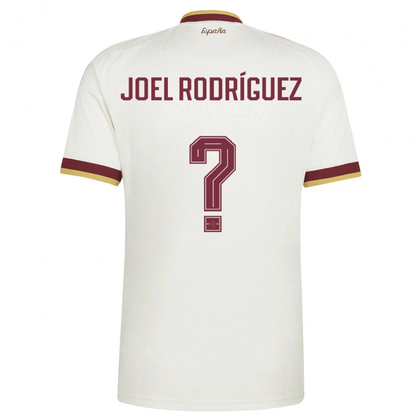 DanxenレディーススペインJoel Rodríguez#0オフホワイト バーガンディアウェイシャツ26-28ジャージーユニフォーム
