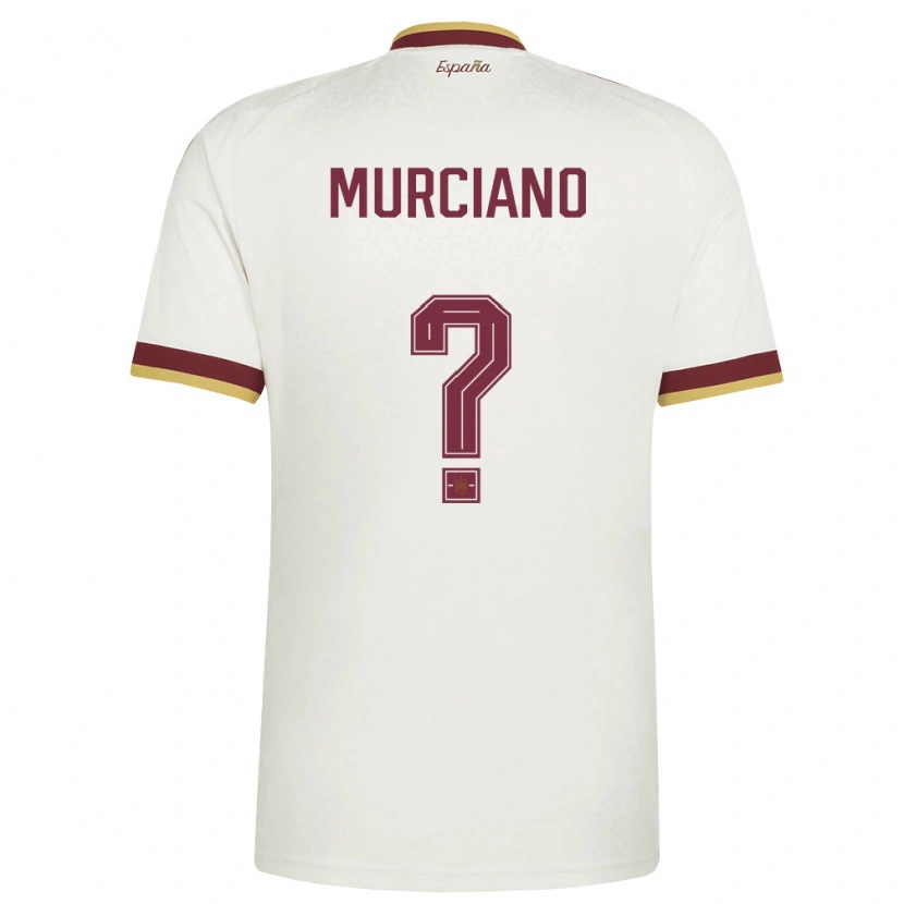 DanxenレディーススペインAntonio Murciano#0オフホワイト バーガンディアウェイシャツ26-28ジャージーユニフォーム