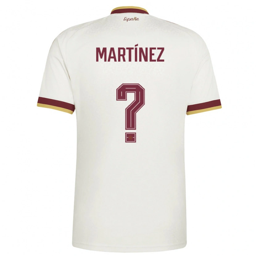 DanxenレディーススペインRoc Martínez#0オフホワイト バーガンディアウェイシャツ26-28ジャージーユニフォーム