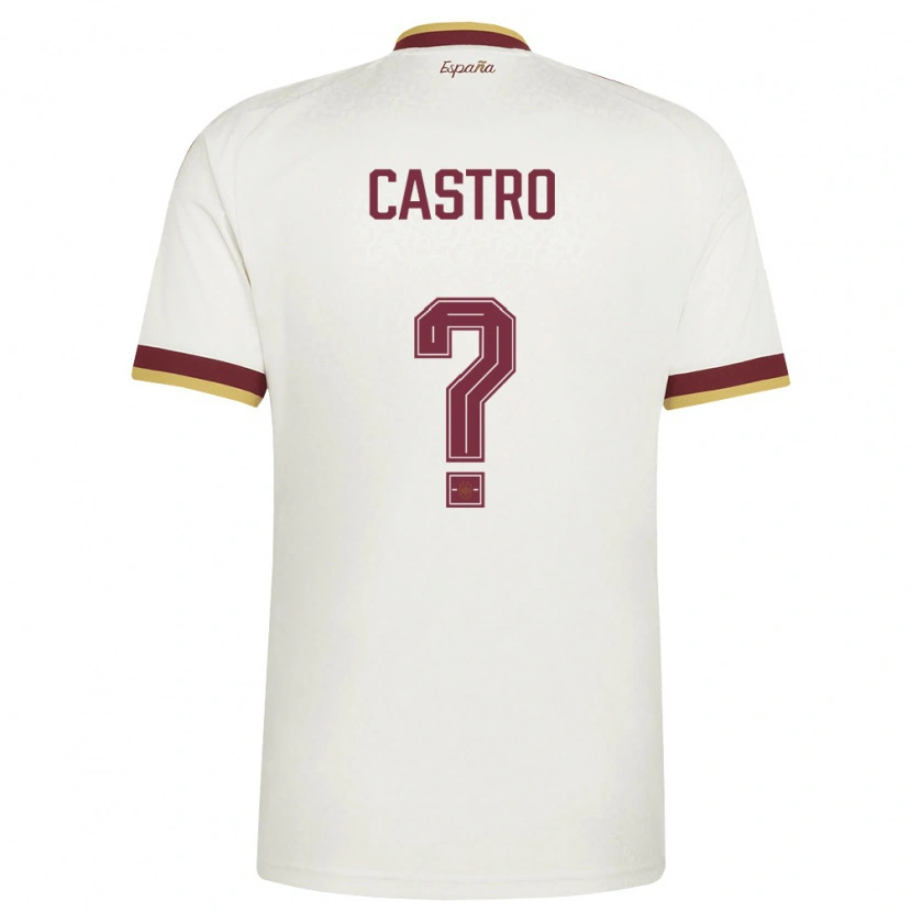 DanxenレディーススペインDanel Castro#0オフホワイト バーガンディアウェイシャツ26-28ジャージーユニフォーム