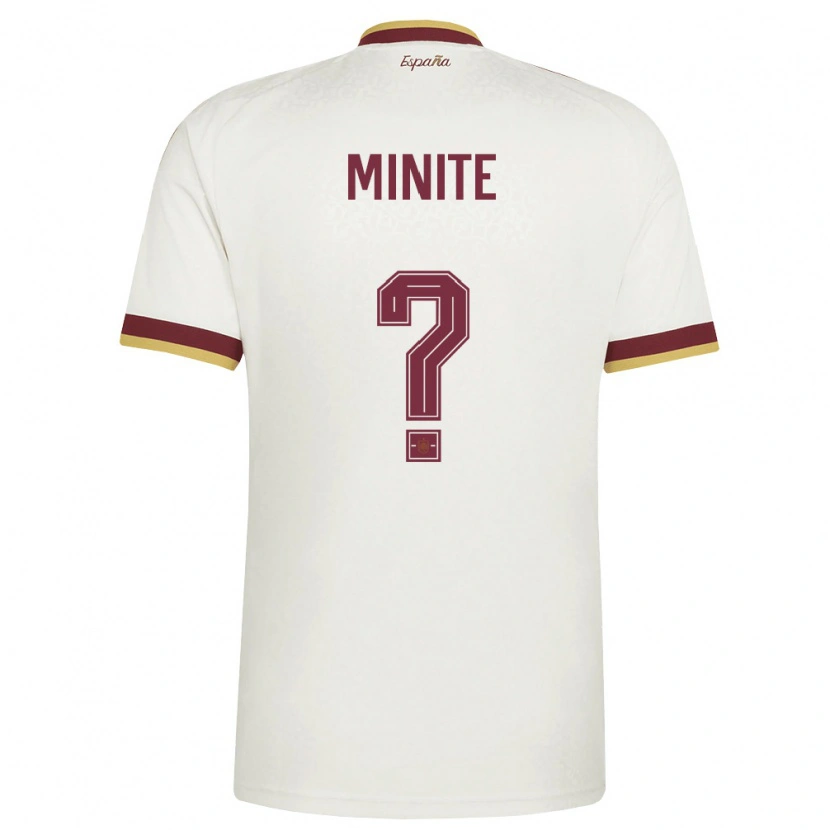 DanxenレディーススペインMadiba Minite#0オフホワイト バーガンディアウェイシャツ26-28ジャージーユニフォーム
