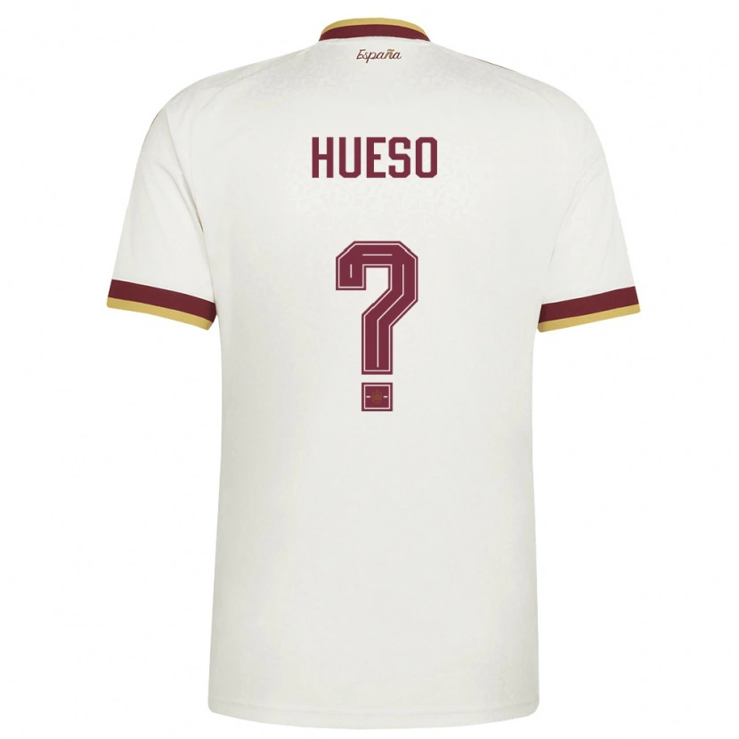 DanxenレディーススペインRomeo Hueso#0オフホワイト バーガンディアウェイシャツ26-28ジャージーユニフォーム