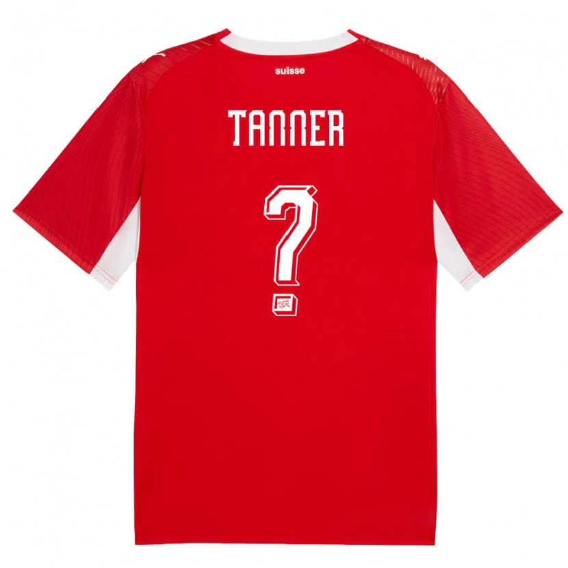 DanxenキッズスイスSelim Tanner#0赤 白ホームシャツ26-28ジャージーユニフォーム