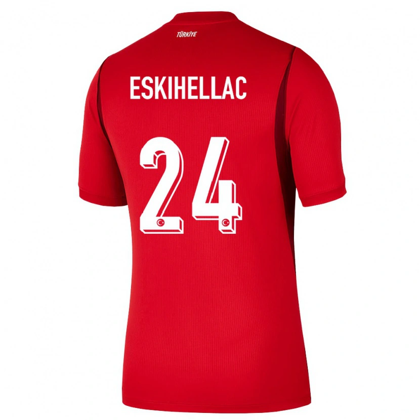 DanxenキッズトルコMustafa Eskihellaç#24赤 バーガンディホームシャツ26-28ジャージーユニフォーム