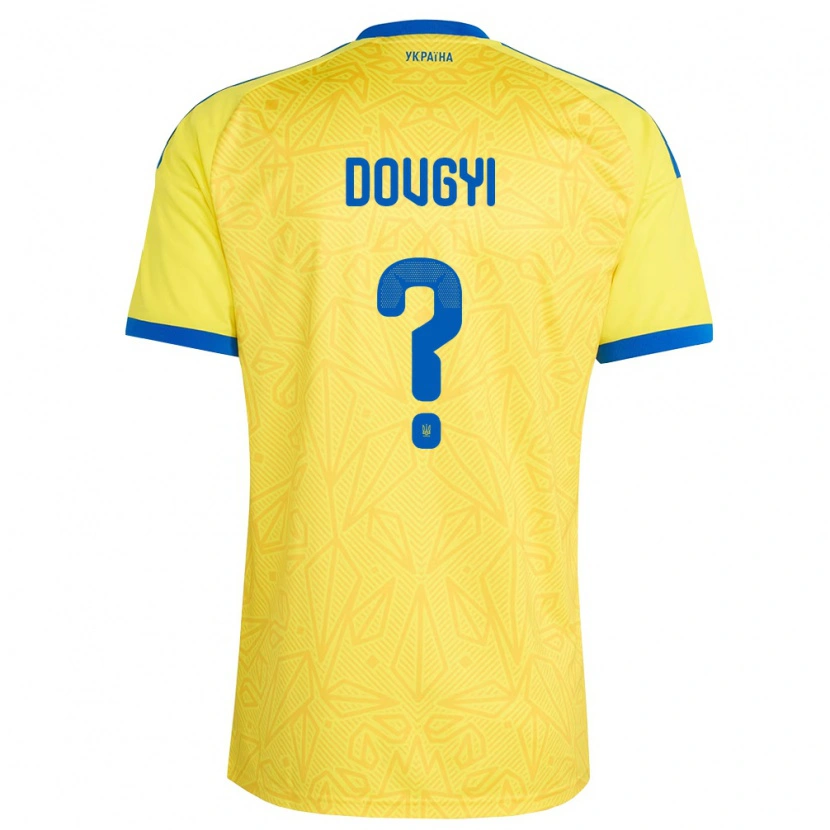 DanxenキッズウクライナDanylo Dovgyi#0黄 青ホームシャツ26-28ジャージーユニフォーム