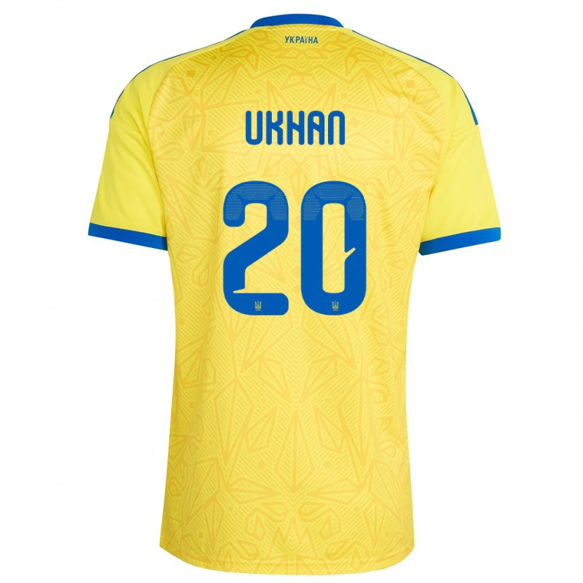 DanxenキッズウクライナArtur Ukhan#20黄 青ホームシャツ26-28ジャージーユニフォーム