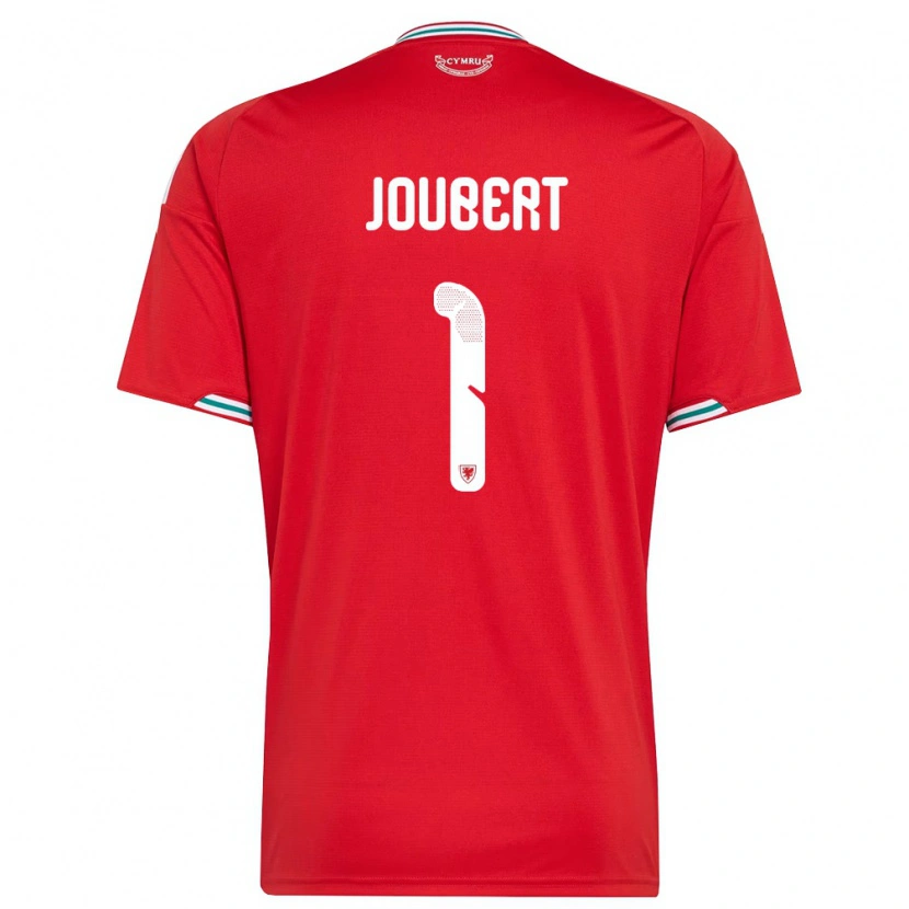 DanxenキッズウェールズLucas Joubert#1赤 白 緑ホームシャツ26-28ジャージーユニフォーム