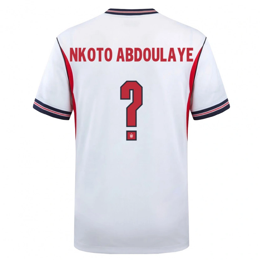 DanxenキッズイングランドDouka Nkoto Abdoulaye#0白 紺 赤ホームシャツ26-28ジャージーユニフォーム