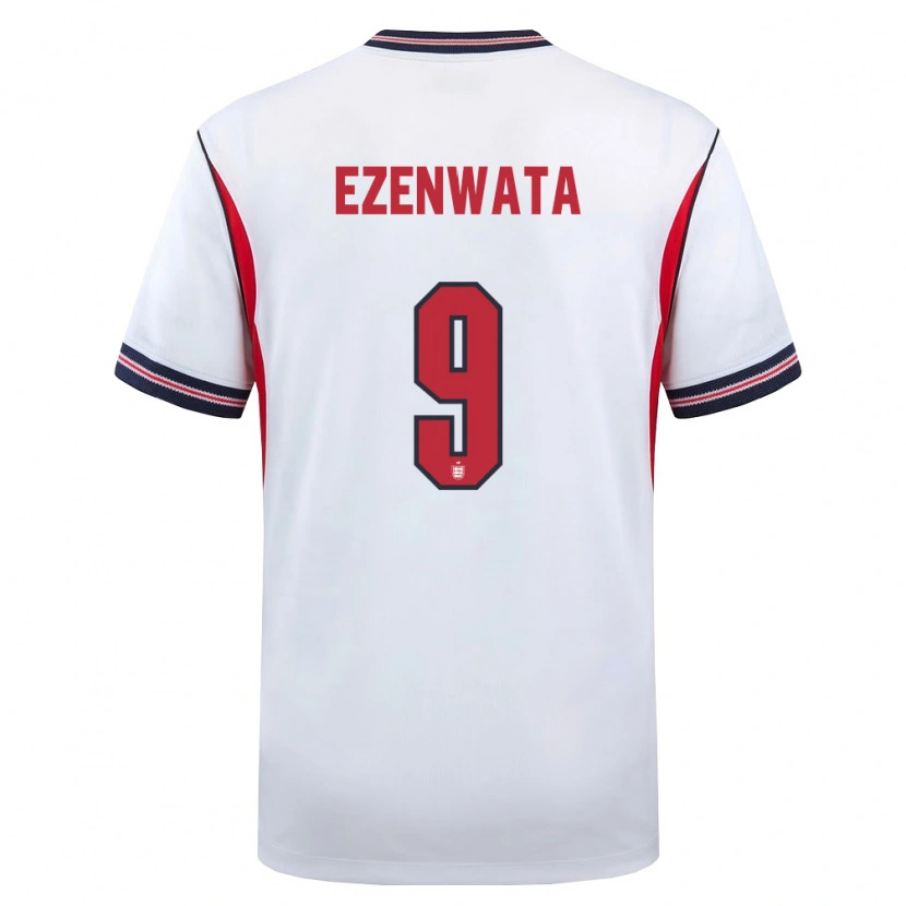 DanxenキッズイングランドChizaram Ezenwata#9白 紺 赤ホームシャツ26-28ジャージーユニフォーム