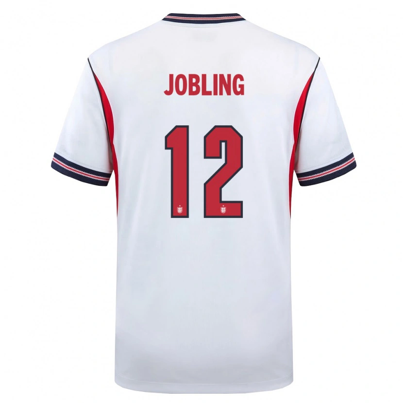 DanxenキッズイングランドGeorge Jobling#12白 紺 赤ホームシャツ26-28ジャージーユニフォーム