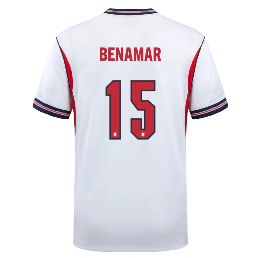 Danxenキッズイングランドディーン・ベナマル#15白 紺 赤ホームシャツ26-28ジャージーユニフォーム