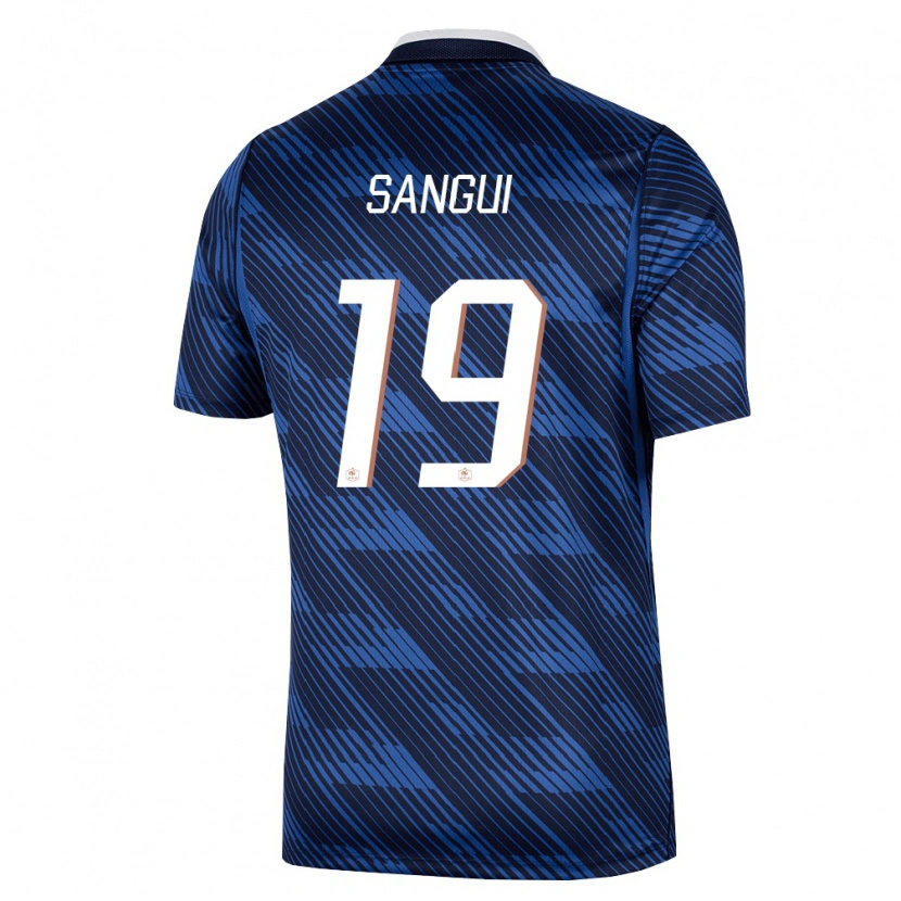 Danxenキッズフランスノア・サンギ#19紺 青 白ホームシャツ26-28ジャージーユニフォーム