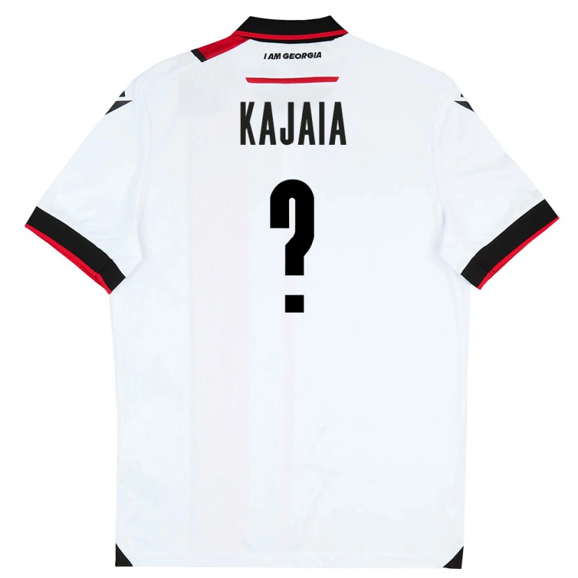 DanxenキッズジョージアSaba Kajaia#0白 黒 赤ホームシャツ26-28ジャージーユニフォーム