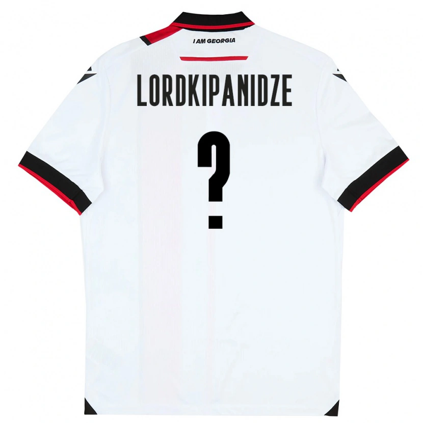 DanxenキッズジョージアDachi Lordkipanidze#0白 黒 赤ホームシャツ26-28ジャージーユニフォーム