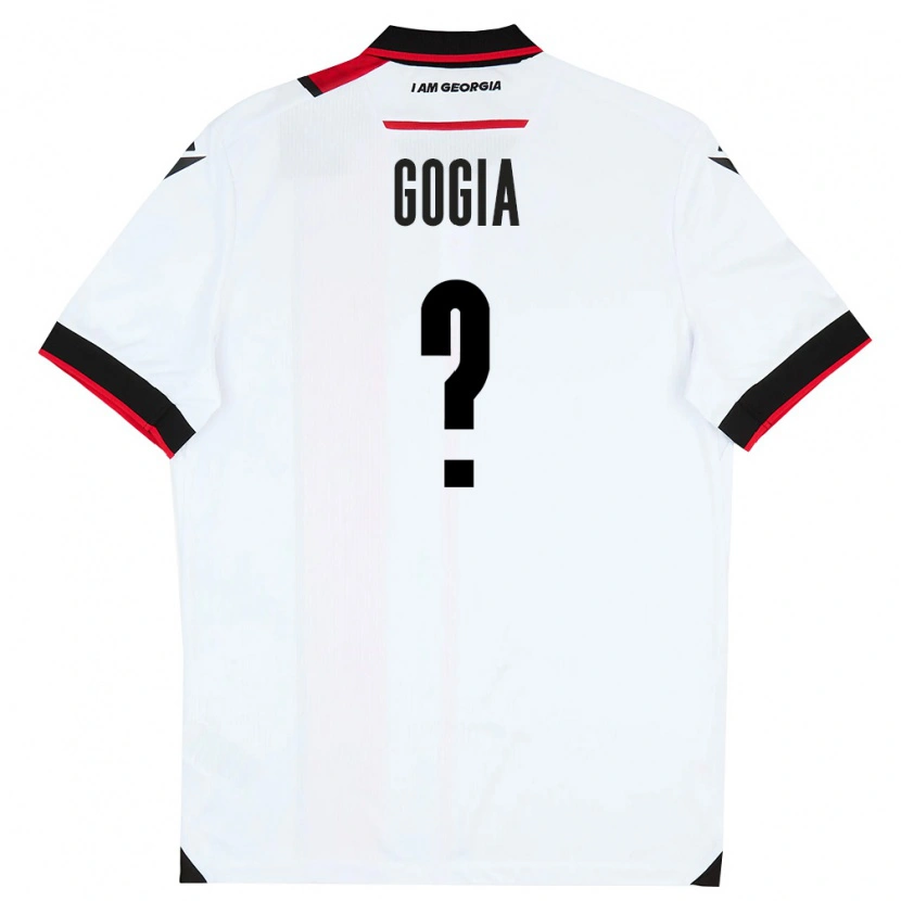 DanxenキッズジョージアGigi Gogia#0白 黒 赤ホームシャツ26-28ジャージーユニフォーム