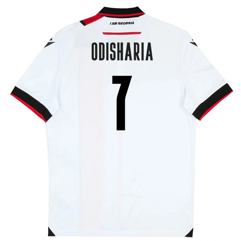 Danxenキッズジョージアラシャ・オディシャリア#7白 黒 赤ホームシャツ26-28ジャージーユニフォーム