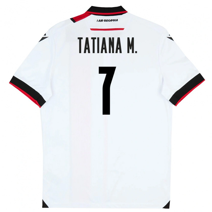 DanxenキッズジョージアTatiana Matveeva#7白 黒 赤ホームシャツ26-28ジャージーユニフォーム