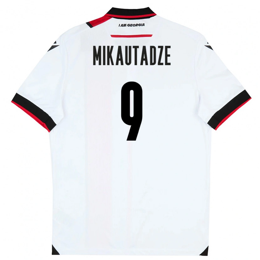 DanxenキッズジョージアSandro Mikautadze#9白 黒 赤ホームシャツ26-28ジャージーユニフォーム