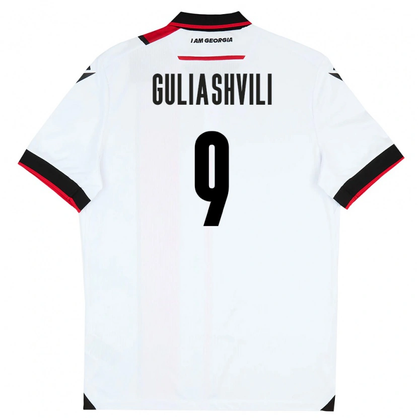 Danxenキッズジョージアギオルギ・グリアシヴィリ#9白 黒 赤ホームシャツ26-28ジャージーユニフォーム
