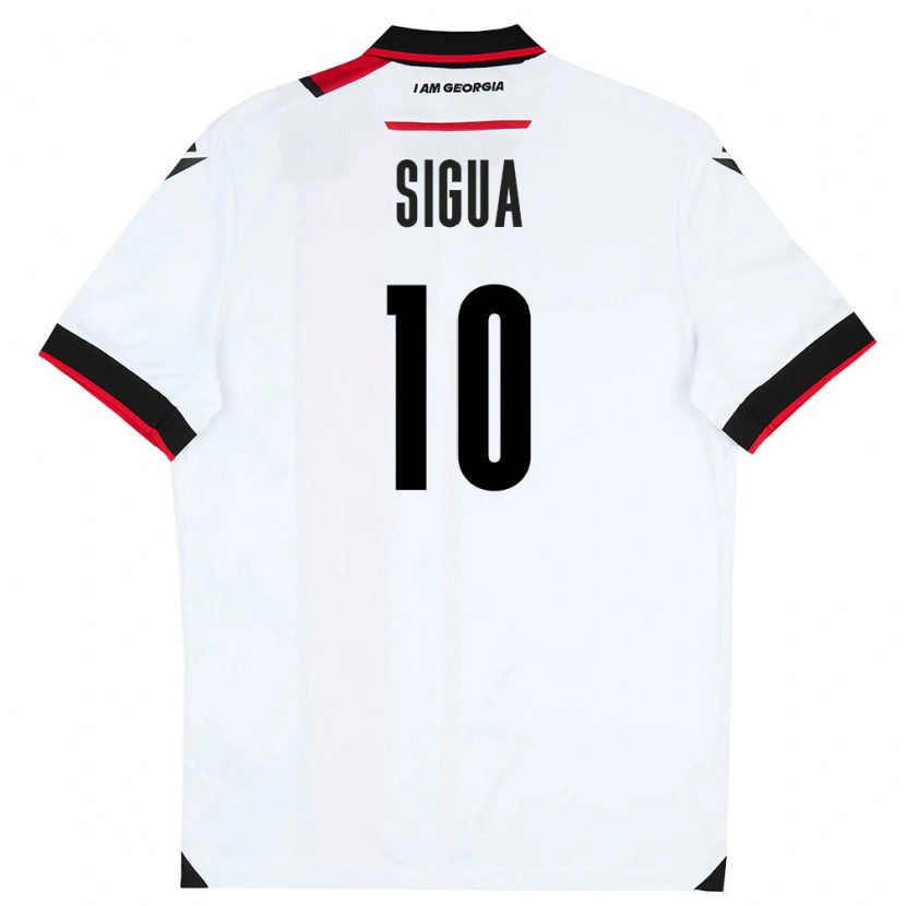 Danxenキッズジョージアガブリエル・シグア#10白 黒 赤ホームシャツ26-28ジャージーユニフォーム