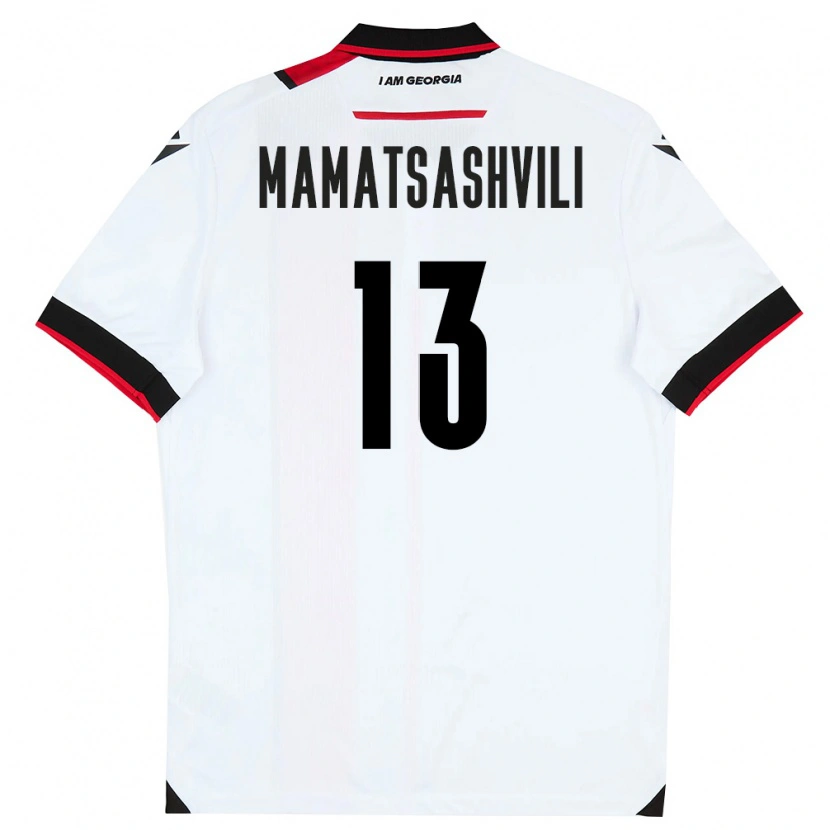 DanxenキッズジョージアSaba Mamatsashvili#13白 黒 赤ホームシャツ26-28ジャージーユニフォーム