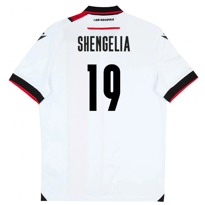 Danxenキッズジョージアレヴァン・シェンゲリア#19白 黒 赤ホームシャツ26-28ジャージーユニフォーム