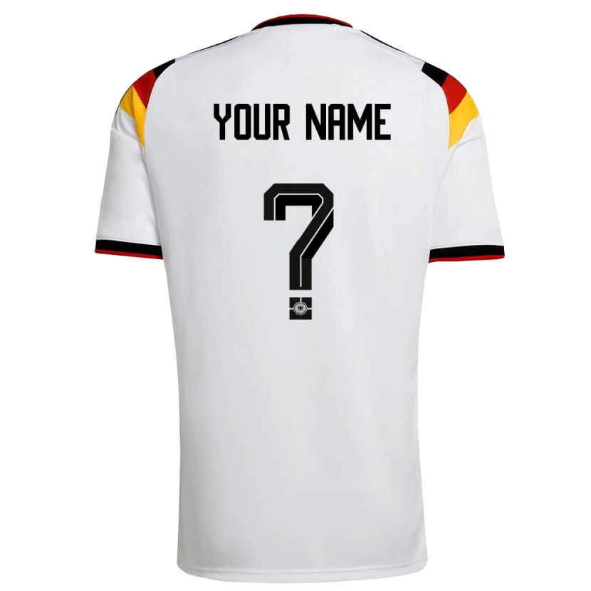 Danxenキッズドイツあなたの名前#0白 黒 赤ホームシャツ26-28ジャージーユニフォーム