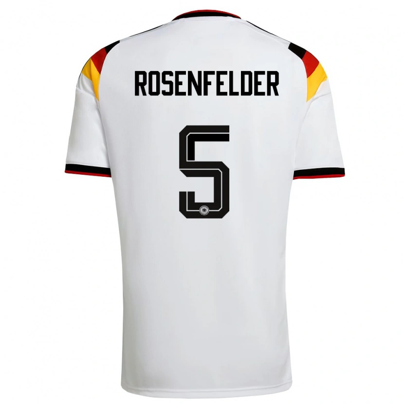 DanxenキッズドイツMax Rosenfelder#5白 黒 赤ホームシャツ26-28ジャージーユニフォーム