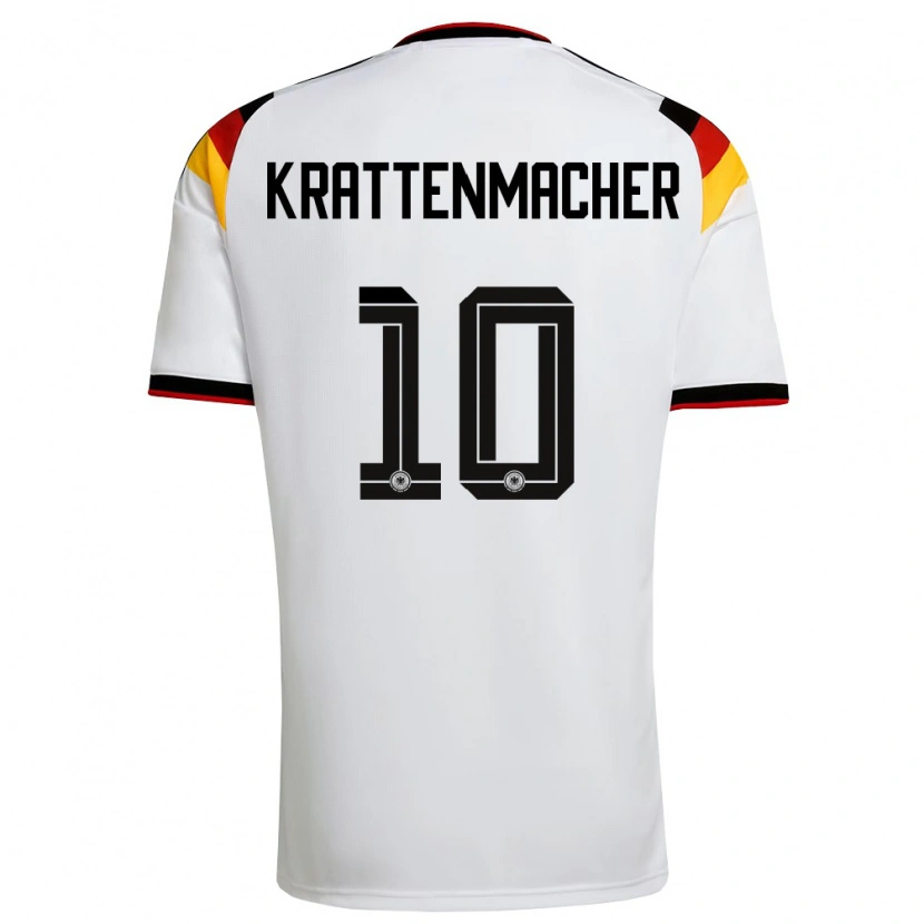 DanxenキッズドイツMaurice Krattenmacher#10白 黒 赤ホームシャツ26-28ジャージーユニフォーム