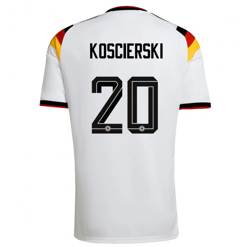DanxenキッズドイツFilip Koscierski#20白 黒 赤ホームシャツ26-28ジャージーユニフォーム