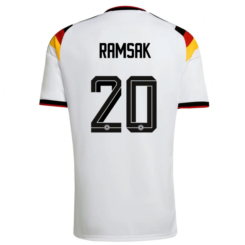 DanxenキッズドイツRobert Ramsak#20白 黒 赤ホームシャツ26-28ジャージーユニフォーム