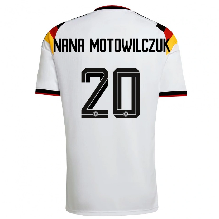 DanxenキッズドイツKevin Nana Motowilczuk#20白 黒 赤ホームシャツ26-28ジャージーユニフォーム