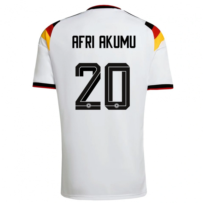 DanxenキッズドイツMaik Afri Akumu#20白 黒 赤ホームシャツ26-28ジャージーユニフォーム