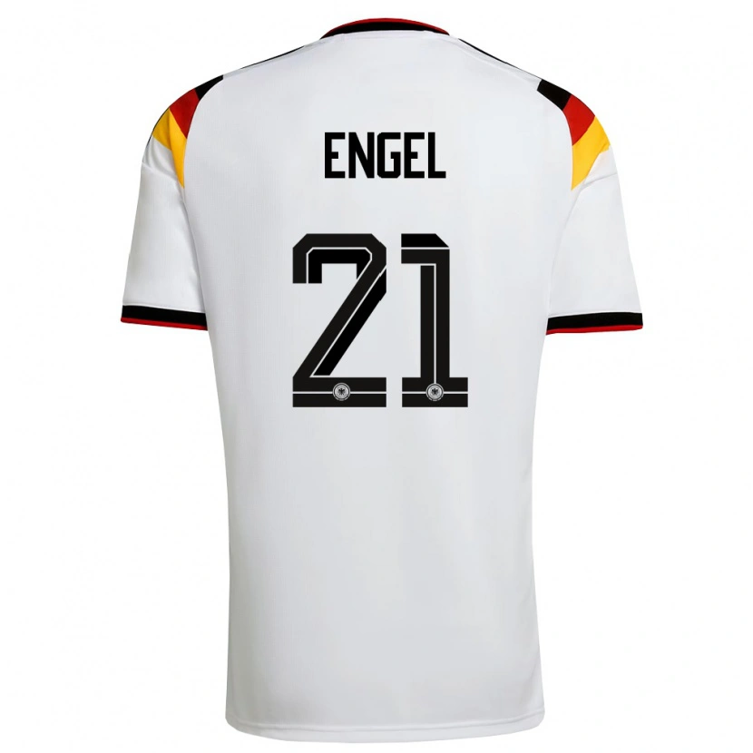 DanxenキッズドイツOskar Engel#21白 黒 赤ホームシャツ26-28ジャージーユニフォーム