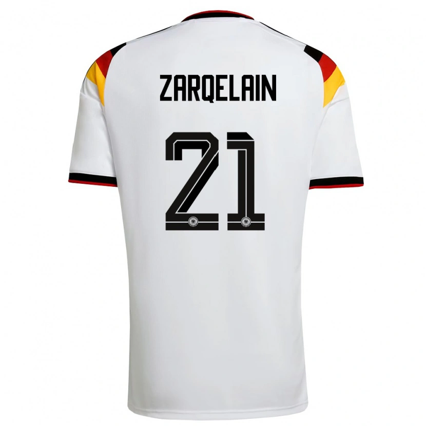 DanxenキッズドイツFadi Zarqelain#21白 黒 赤ホームシャツ26-28ジャージーユニフォーム