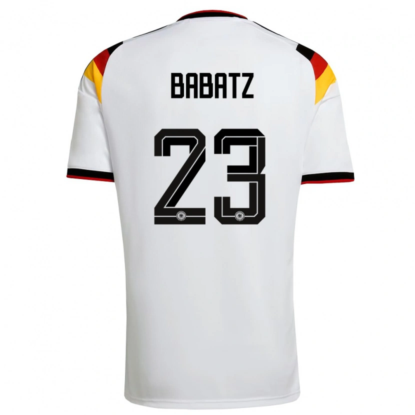 DanxenキッズドイツLouis Babatz#23白 黒 赤ホームシャツ26-28ジャージーユニフォーム