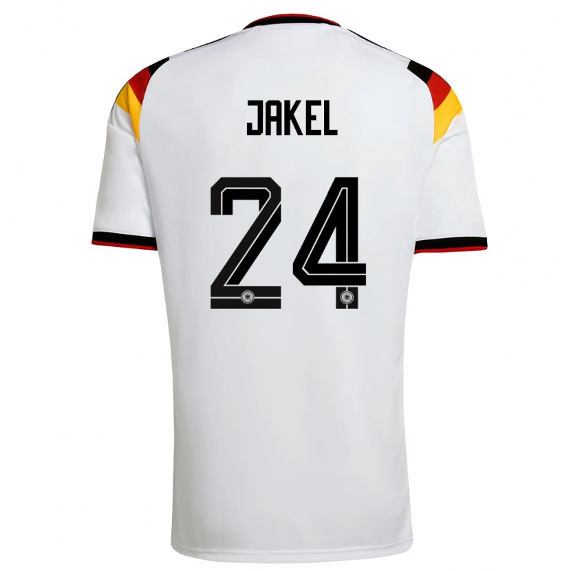 Danxenキッズドイツフレデリク・ジャケル#24白 黒 赤ホームシャツ26-28ジャージーユニフォーム