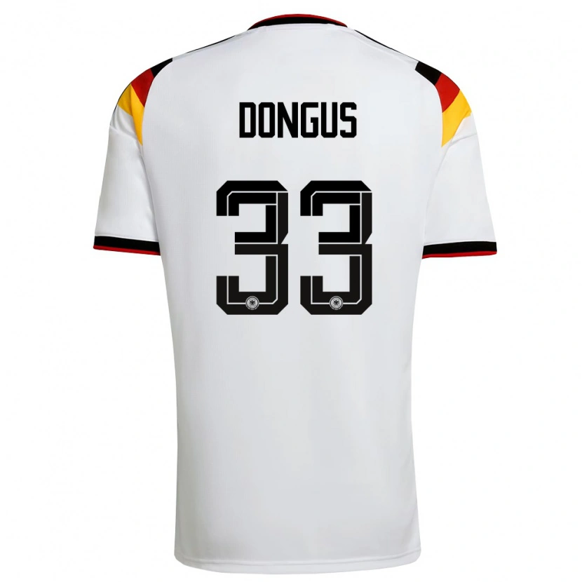 Danxenキッズドイツファビエンヌ・ドンガス#33白 黒 赤ホームシャツ26-28ジャージーユニフォーム