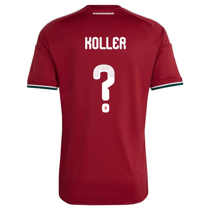 DanxenキッズハンガリーBalázs Koller#0赤 白 緑ホームシャツ26-28ジャージーユニフォーム