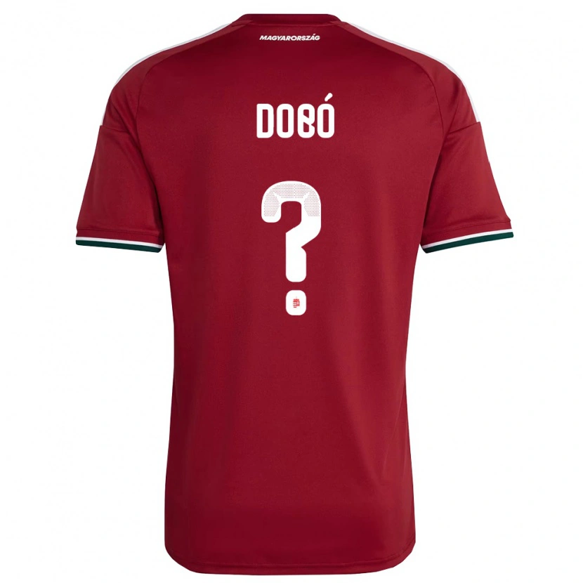 DanxenキッズハンガリーBence Dobó#0赤 白 緑ホームシャツ26-28ジャージーユニフォーム