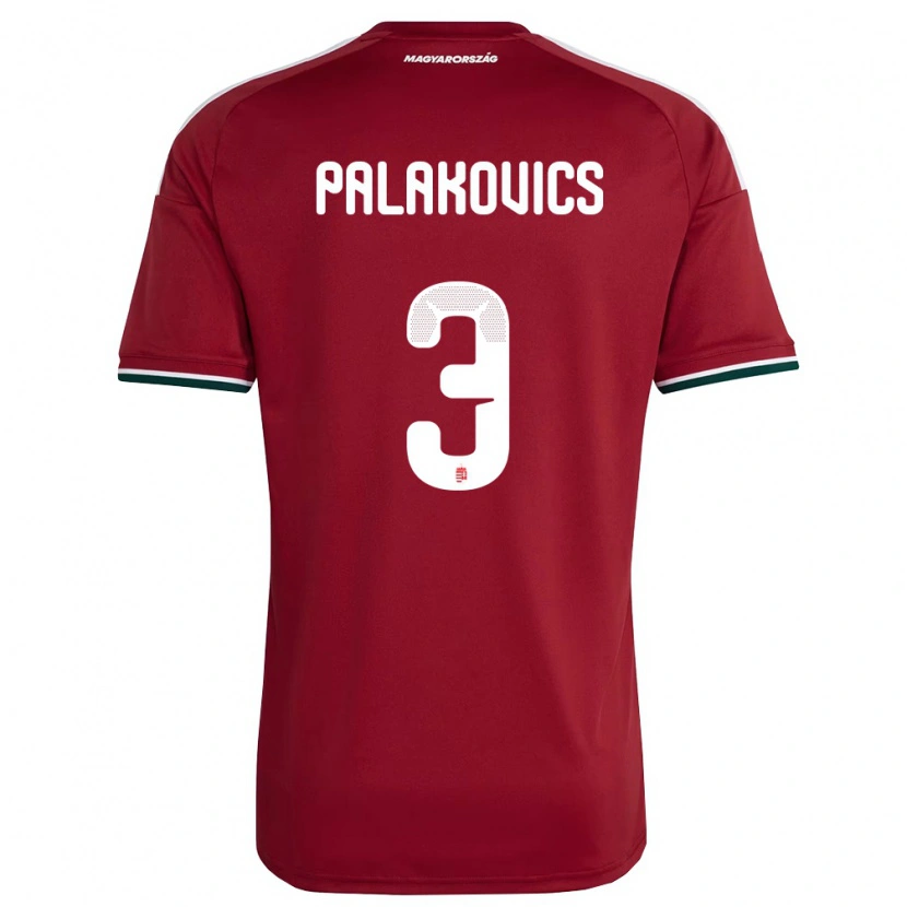DanxenキッズハンガリーLaura Palakovics#3赤 白 緑ホームシャツ26-28ジャージーユニフォーム