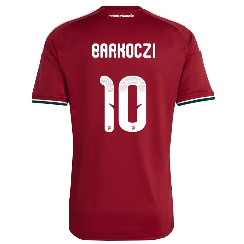 DanxenキッズハンガリーBarnabás Barkóczi#10赤 白 緑ホームシャツ26-28ジャージーユニフォーム