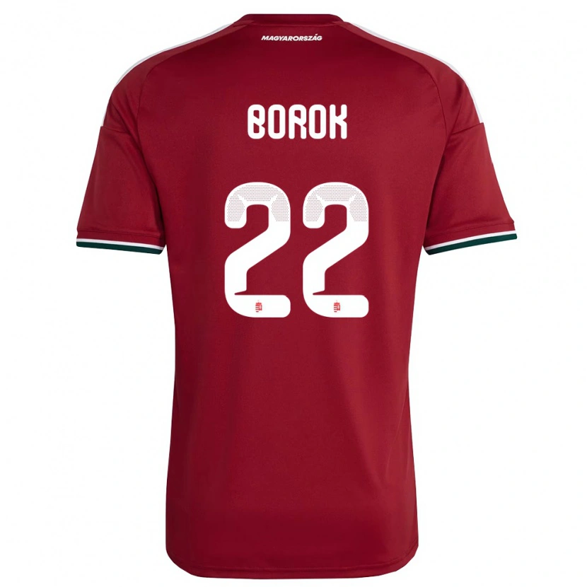DanxenキッズハンガリーDorina Borók#22赤 白 緑ホームシャツ26-28ジャージーユニフォーム