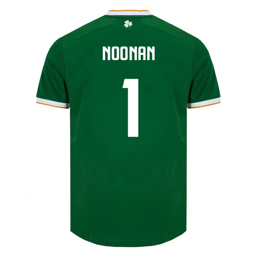 Danxenキッズアイルランド島Alex Noonan#1ダークグリーン 白ホームシャツ26-28ジャージーユニフォーム