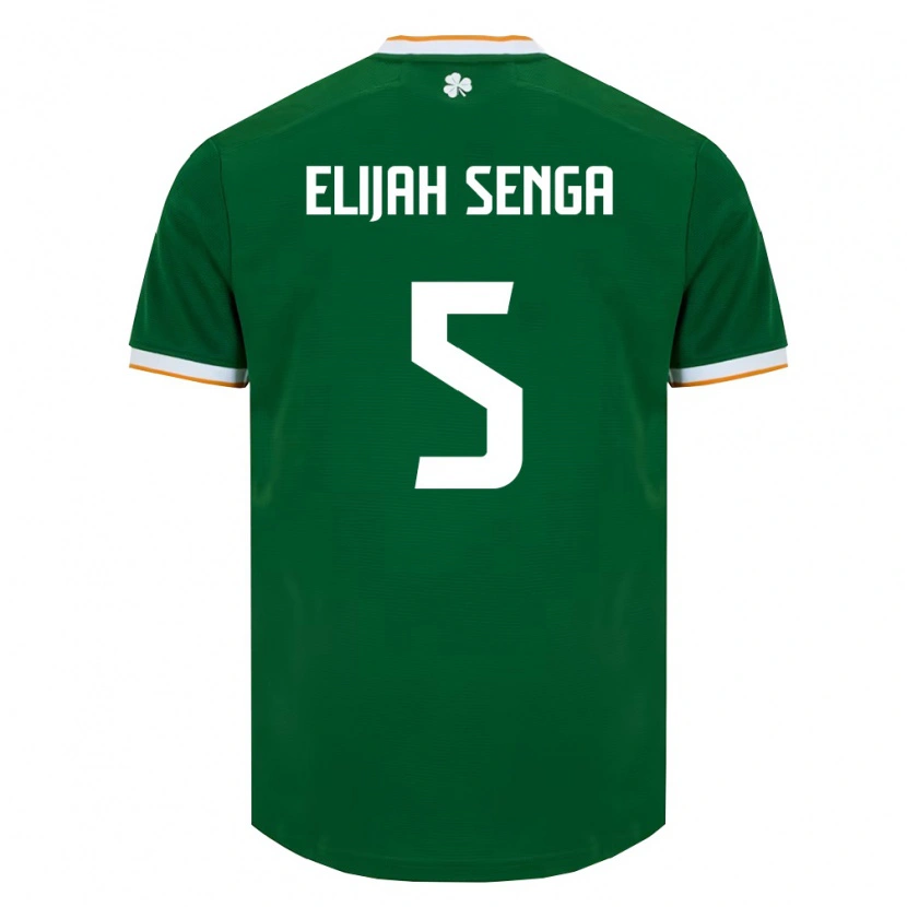 Danxenキッズアイルランド島Ben Elijah Senga#5ダークグリーン 白ホームシャツ26-28ジャージーユニフォーム
