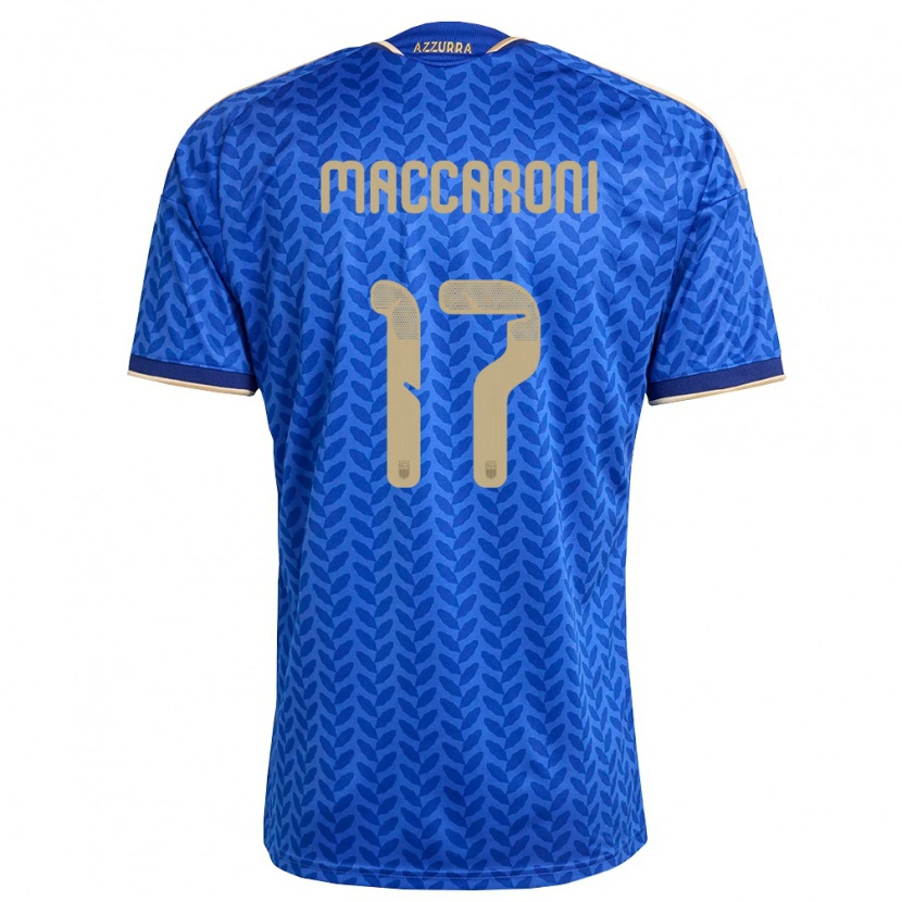DanxenキッズイタリアValerio Maccaroni#17青 紺 金ホームシャツ26-28ジャージーユニフォーム
